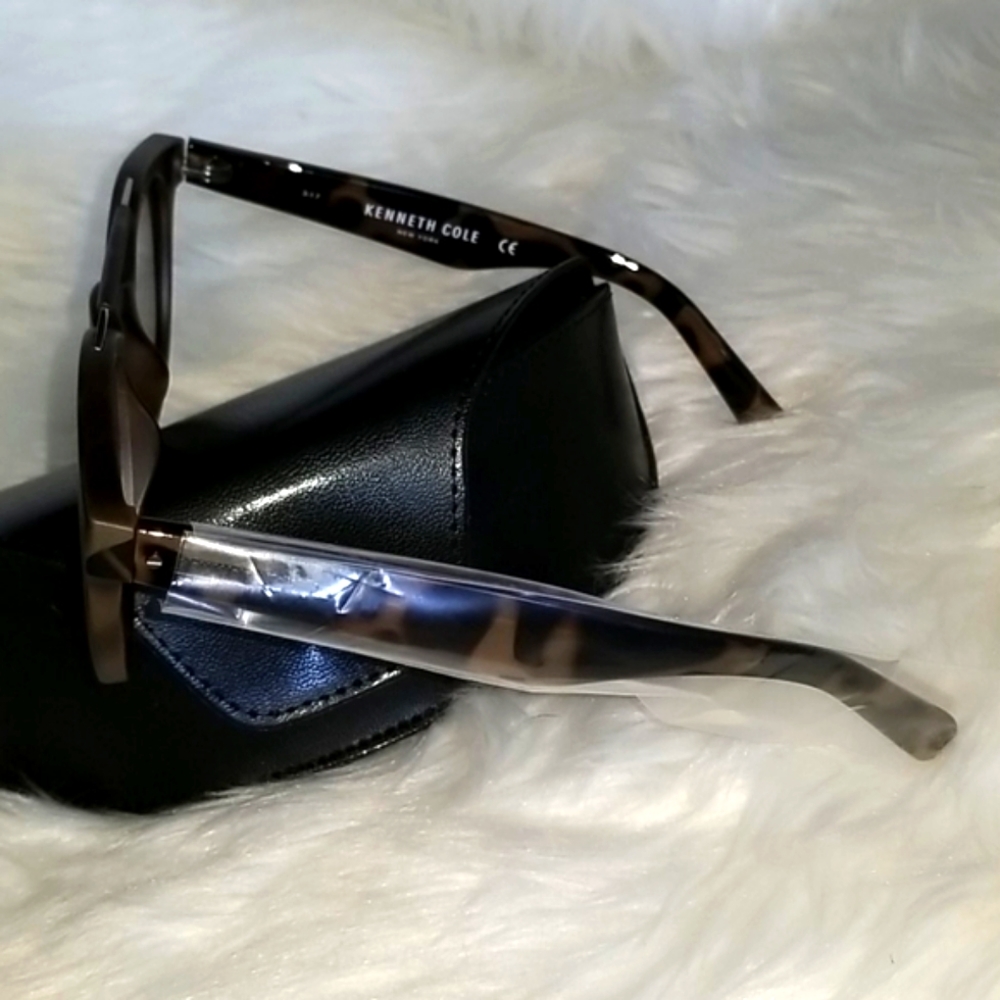 😶Kenneth Cole NY Oval Blonde Havana SmokeMirror glasses, eyewear,shades - Picture 6 of 13